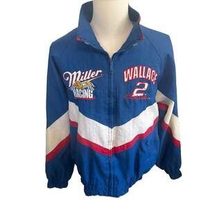 Vintage Track Gear Rusty Wallace #2 Miller NASCAR Racing Jacket Large